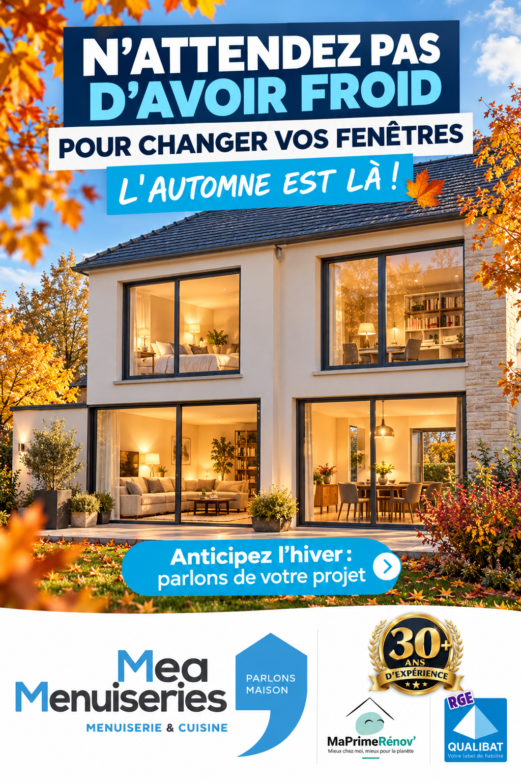 Des menuiseries performantes avec Mea menuiseries auch